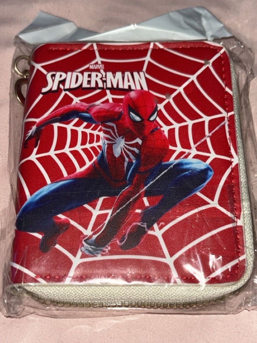 Marvel Spider-Man Red and Blue Zip Wallet for Men